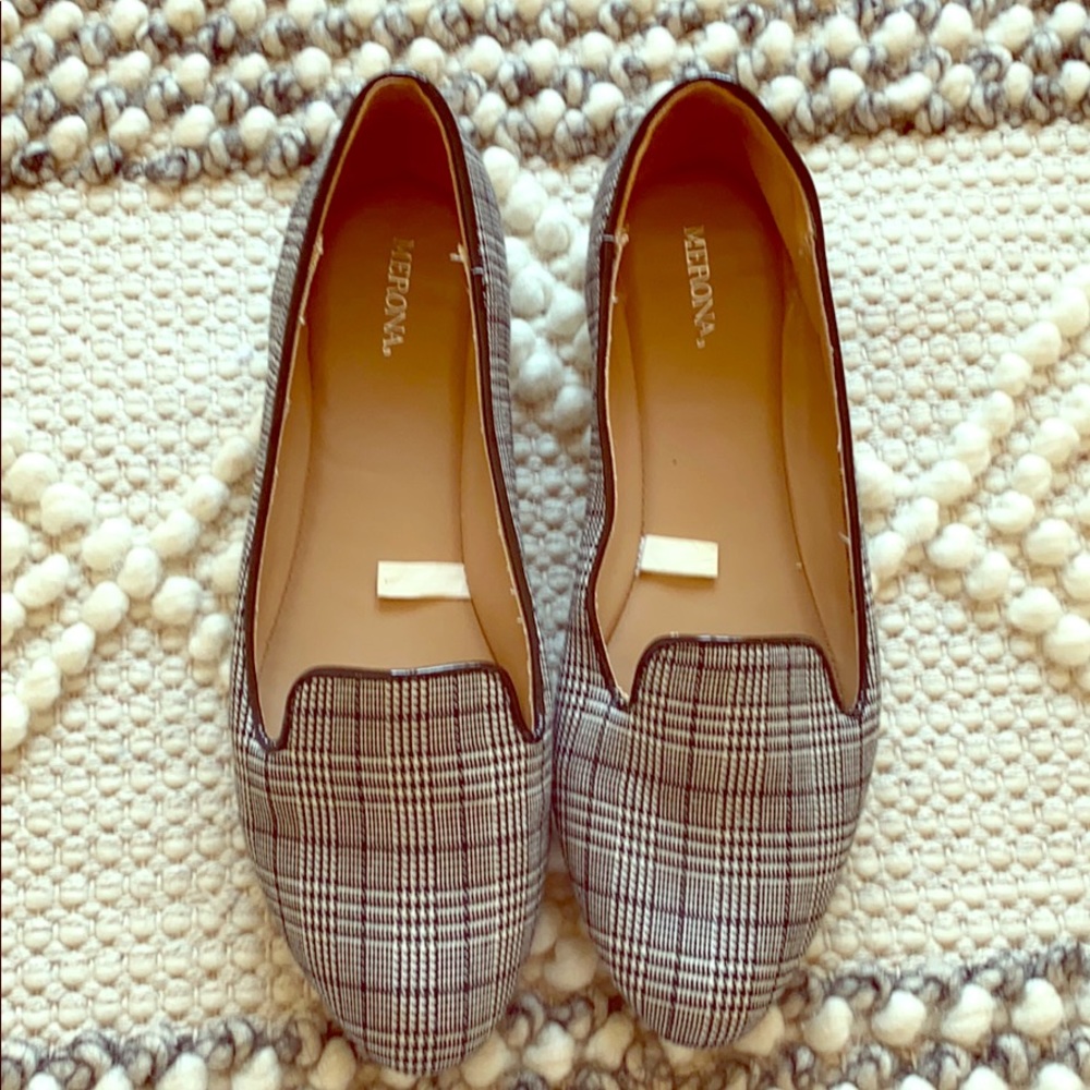 Merona Plaid Flat Loafers 9.5